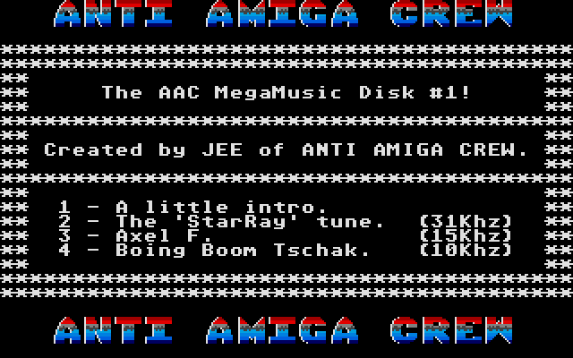 AAC MegaMusic Disk #I — screenshot 1