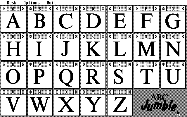 ABC Jumble atari screenshot