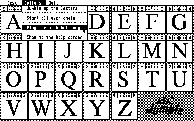 ABC Jumble atari screenshot