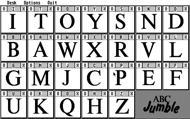 ABC Jumble atari screenshot