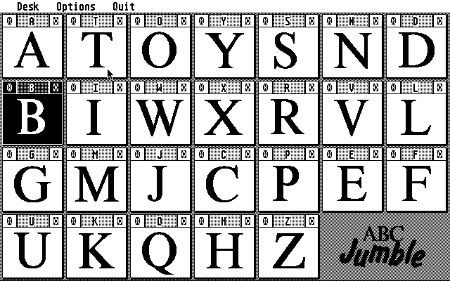 ABC Jumble atari screenshot