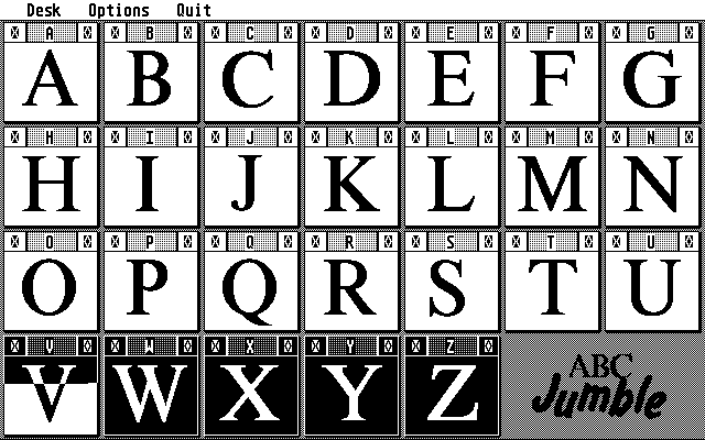 ABC Jumble atari screenshot