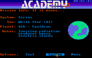 Academy - Tau Ceti II atari screenshot