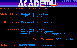 Academy - Tau Ceti II atari screenshot