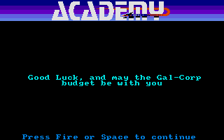 Academy - Tau Ceti II atari screenshot