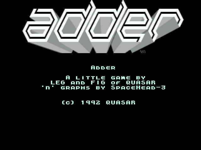 Adder atari screenshot