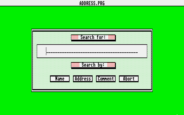 Address Mate atari screenshot