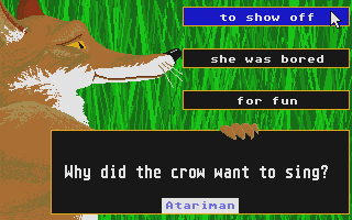 Aesop's Fables atari screenshot