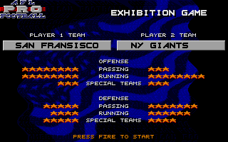 AFL Pro Football atari screenshot