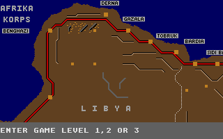 Afrika Korps atari screenshot