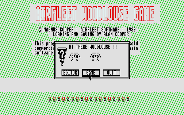 Airfleet Woodlouse Game atari screenshot