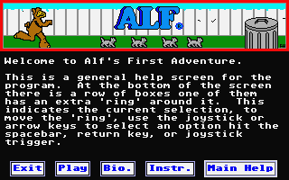 ALF - The First Adventure atari screenshot