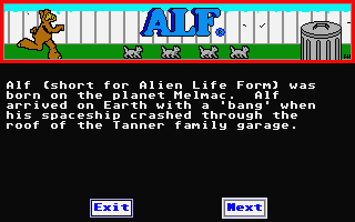 ALF - The First Adventure atari screenshot