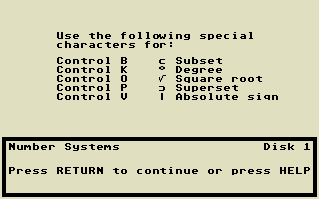 Algebra I - Volume 2 atari screenshot