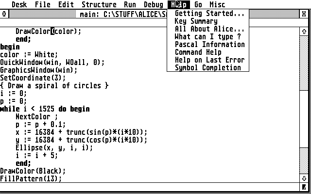 Alice - The Personal Pascal atari screenshot