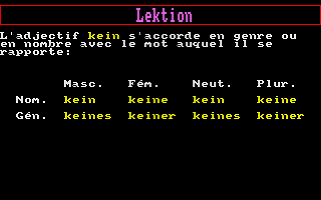 Allemand Débutant atari screenshot
