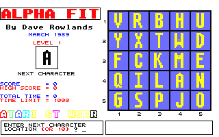 Alpha Fit atari screenshot