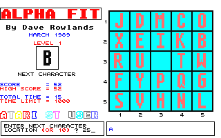 Alpha Fit atari screenshot