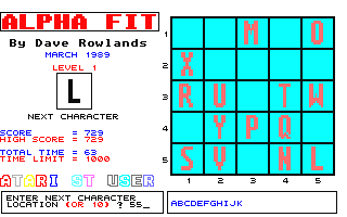 Alpha Fit atari screenshot