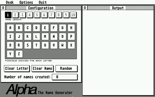 Alpha: The Name Generator
