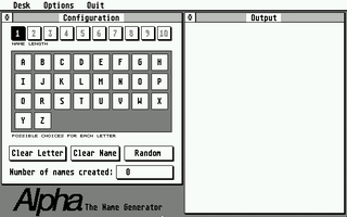 Alpha: The Name Generator — screenshot 1