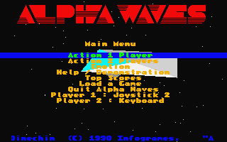 Alpha Waves atari screenshot