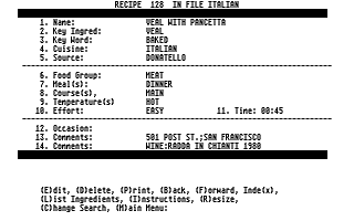 America Cooks Italian atari screenshot