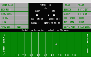 American Football atari screenshot