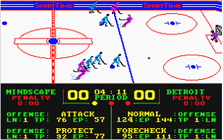 Superstar Ice Hockey atari screenshot