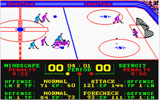 American Ice Hockey atari screenshot