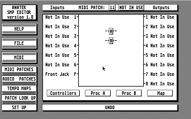 Anatek SMP Editor atari screenshot