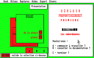 Anglais Perfectionnement Première atari screenshot