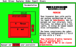 Anglais Perfectionnement Première atari screenshot