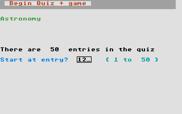 Answer Back Senior Quiz atari screenshot