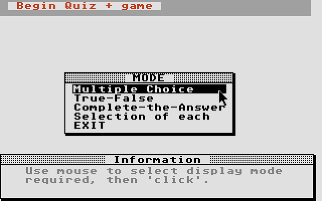 Answer Back Senior Quiz atari screenshot
