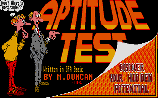 Aptitude Test atari screenshot