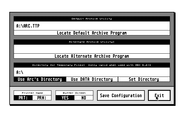 ARC Shell atari screenshot