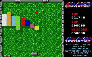 Arkanoid atari screenshot