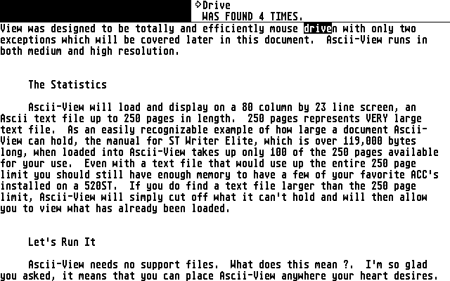 ASCII-View atari screenshot