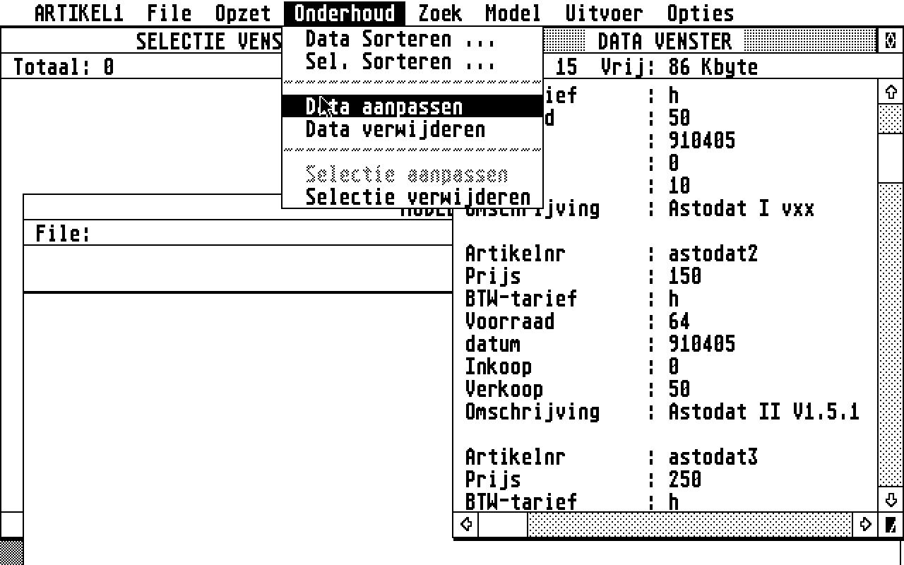 Astodat 2040 atari screenshot