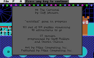 At the Carnival atari screenshot