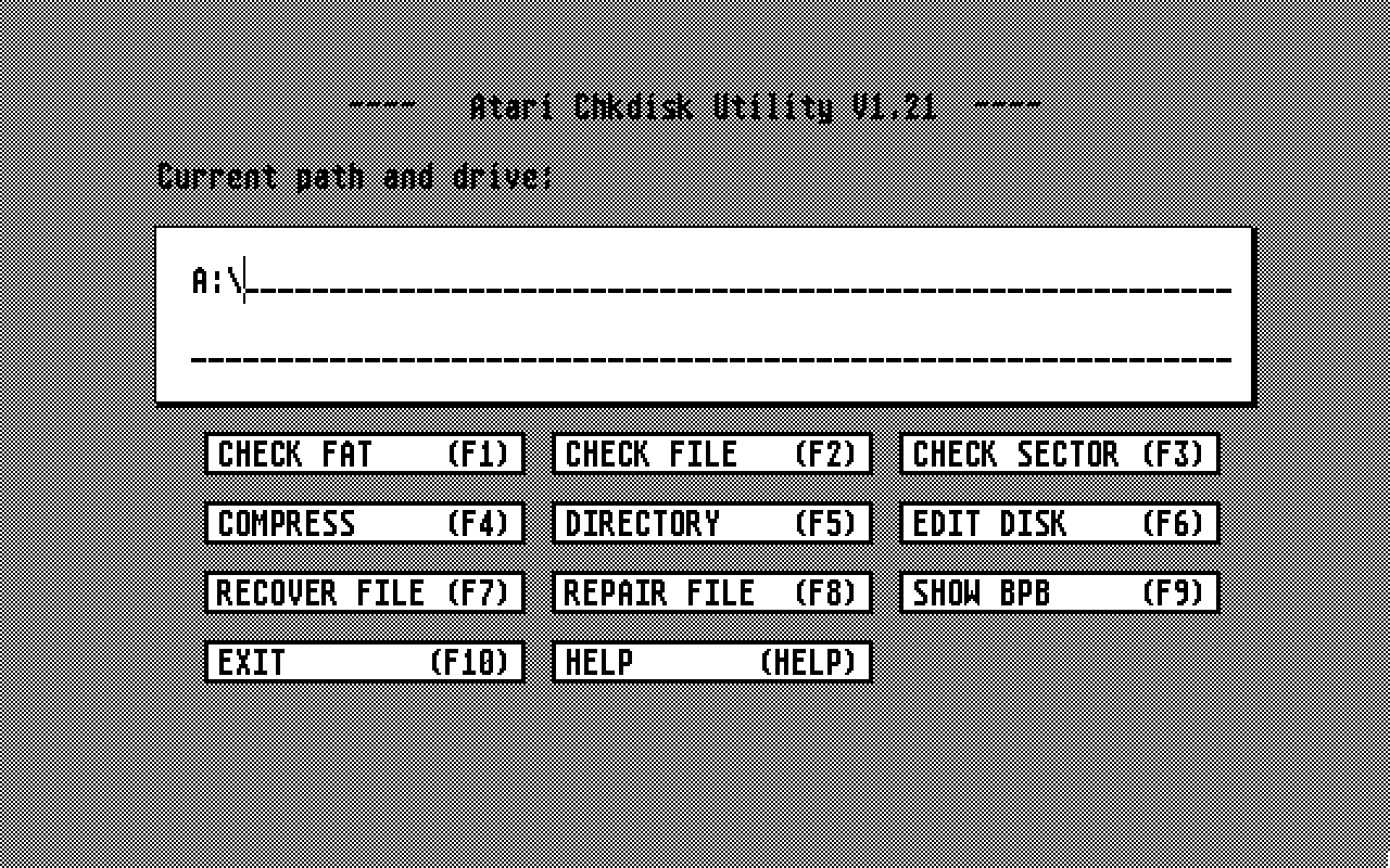 Atari Chkdisk Utility — screenshot 1