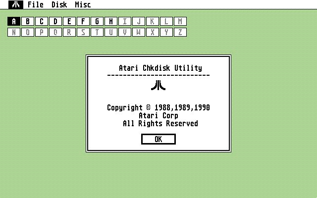 Atari Chkdisk Utility