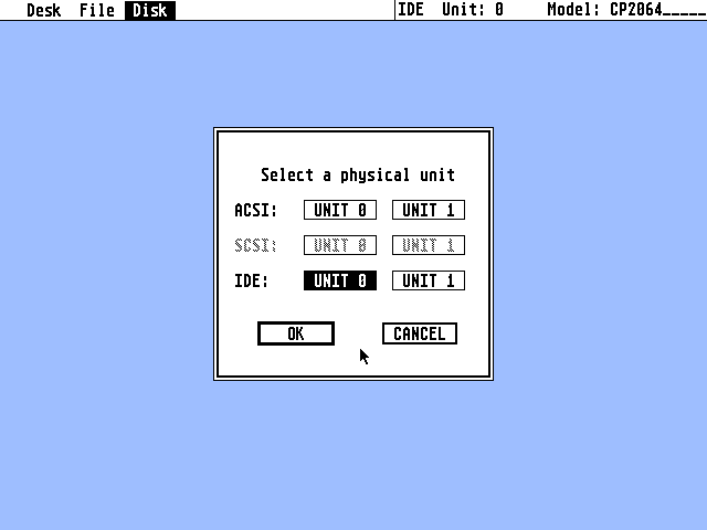 Atari Hard Disk Driver (AHDI) atari screenshot