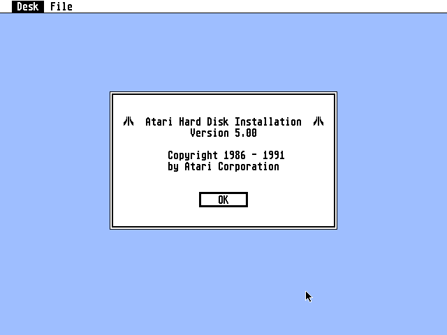 Atari Hard Disk Driver (AHDI) atari screenshot
