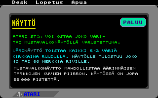 Atari ST Esittelyohjelma atari screenshot