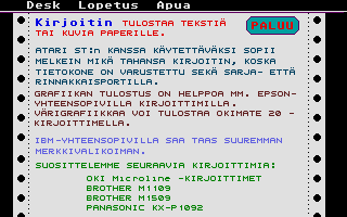 Atari ST Esittelyohjelma atari screenshot