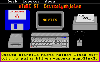 Atari ST Esittelyohjelma atari screenshot