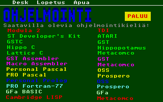 Atari ST Esittelyohjelma atari screenshot