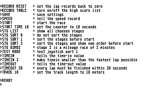 Atari ST Lap Timer atari screenshot